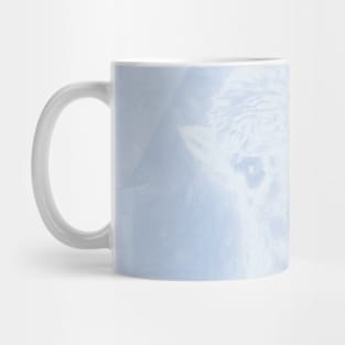 Ghostly alpaca and mandala in serenity blue Mug